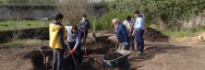 Creusement d'une mare à Merbes le Château