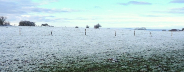 Le site de la Warenne du Mont Dauphin sous la neige...